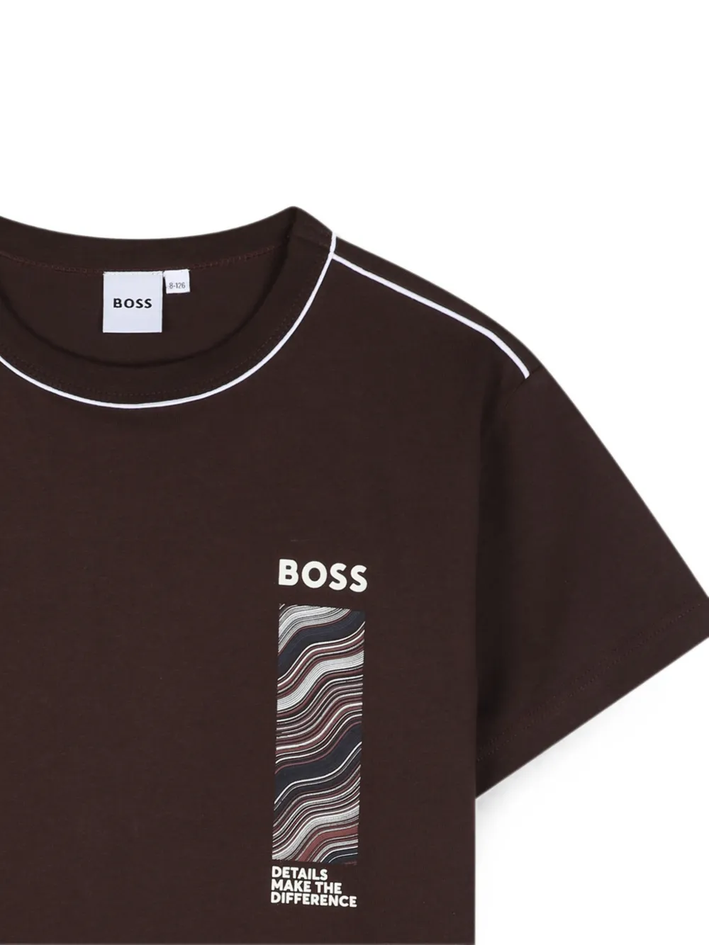 BOSS Kidswear T-shirt met logoprint Bruin