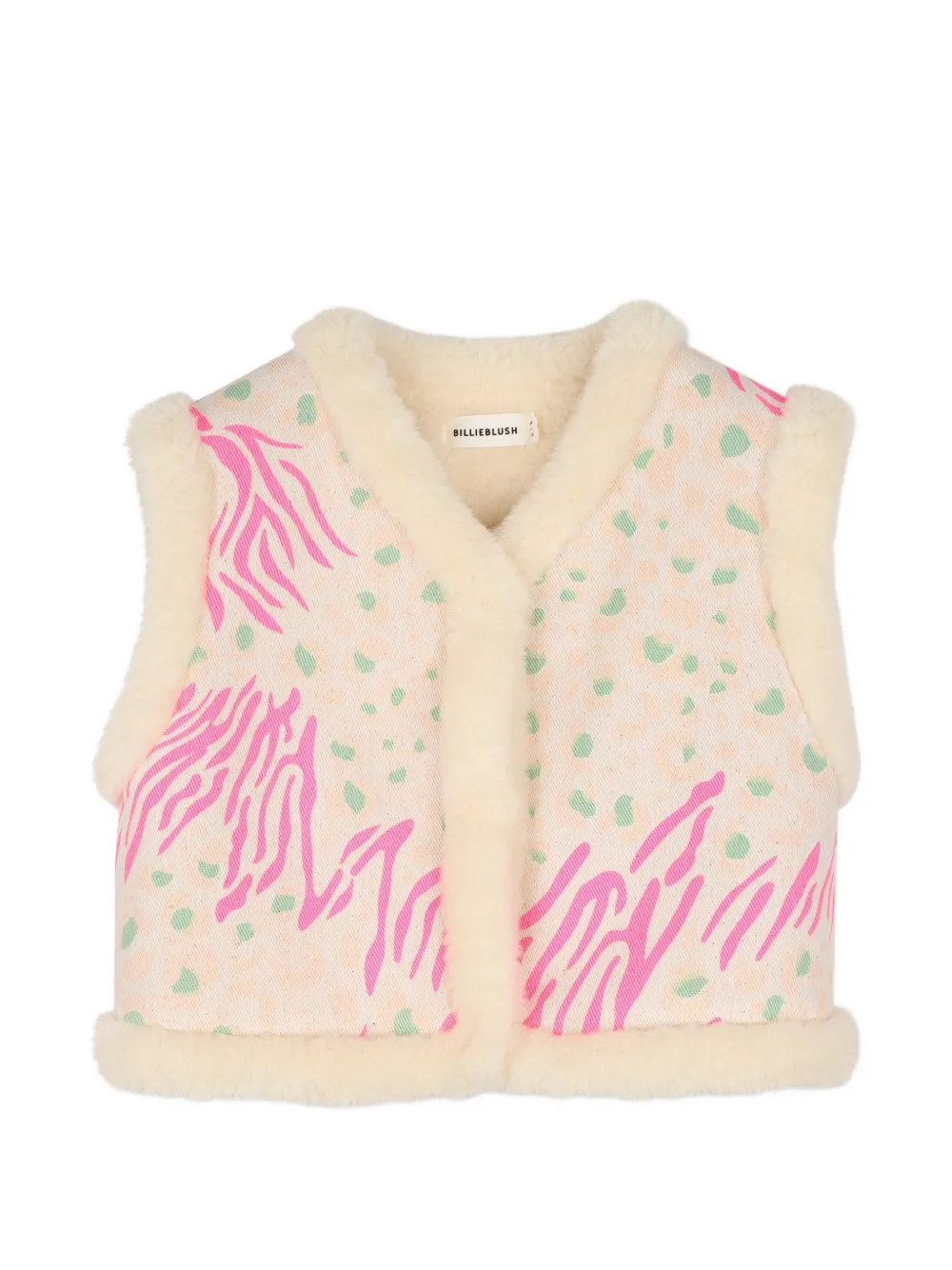 Billieblush Weste mit Animal-Print - Rosa