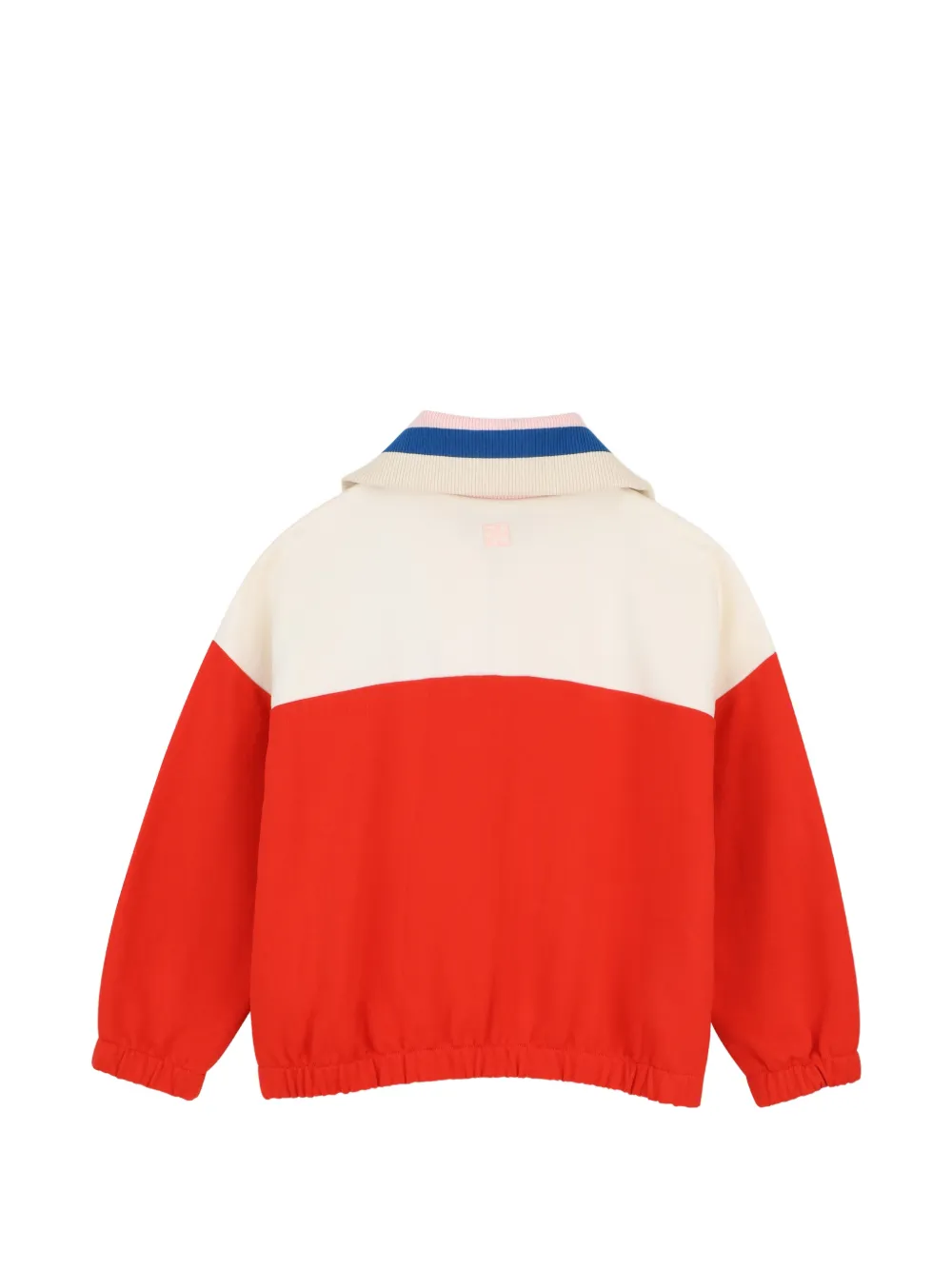 Kids Around Trui met colourblocking en kwartrits Rood