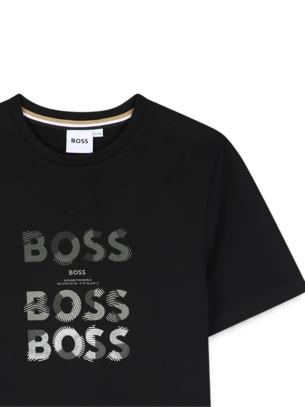 BOSS Kidswear T-shirt met logoprint Zwart