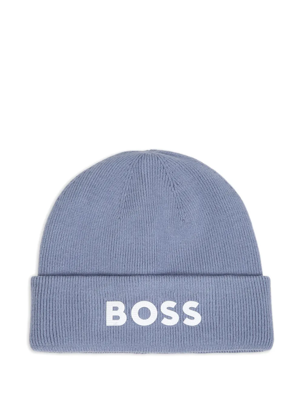 BOSS Kidswear Berretto a coste con logo - Blu