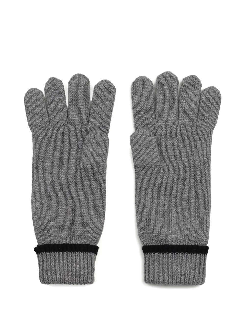 Chloé Kids Gebreide handschoenen met hart-patroon Grijs