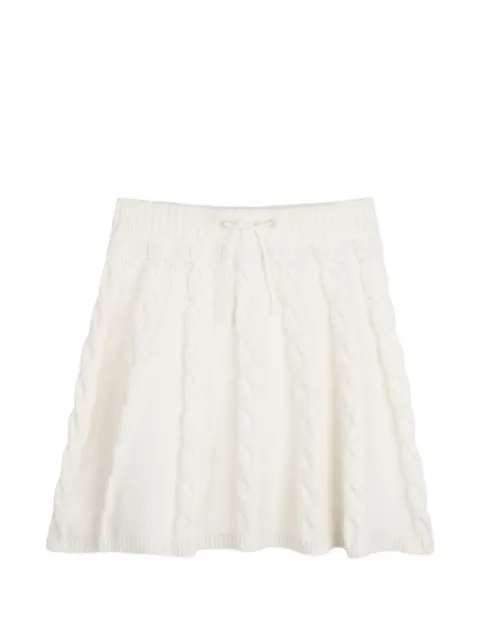 Kids Around cable-knit drawstring skirt