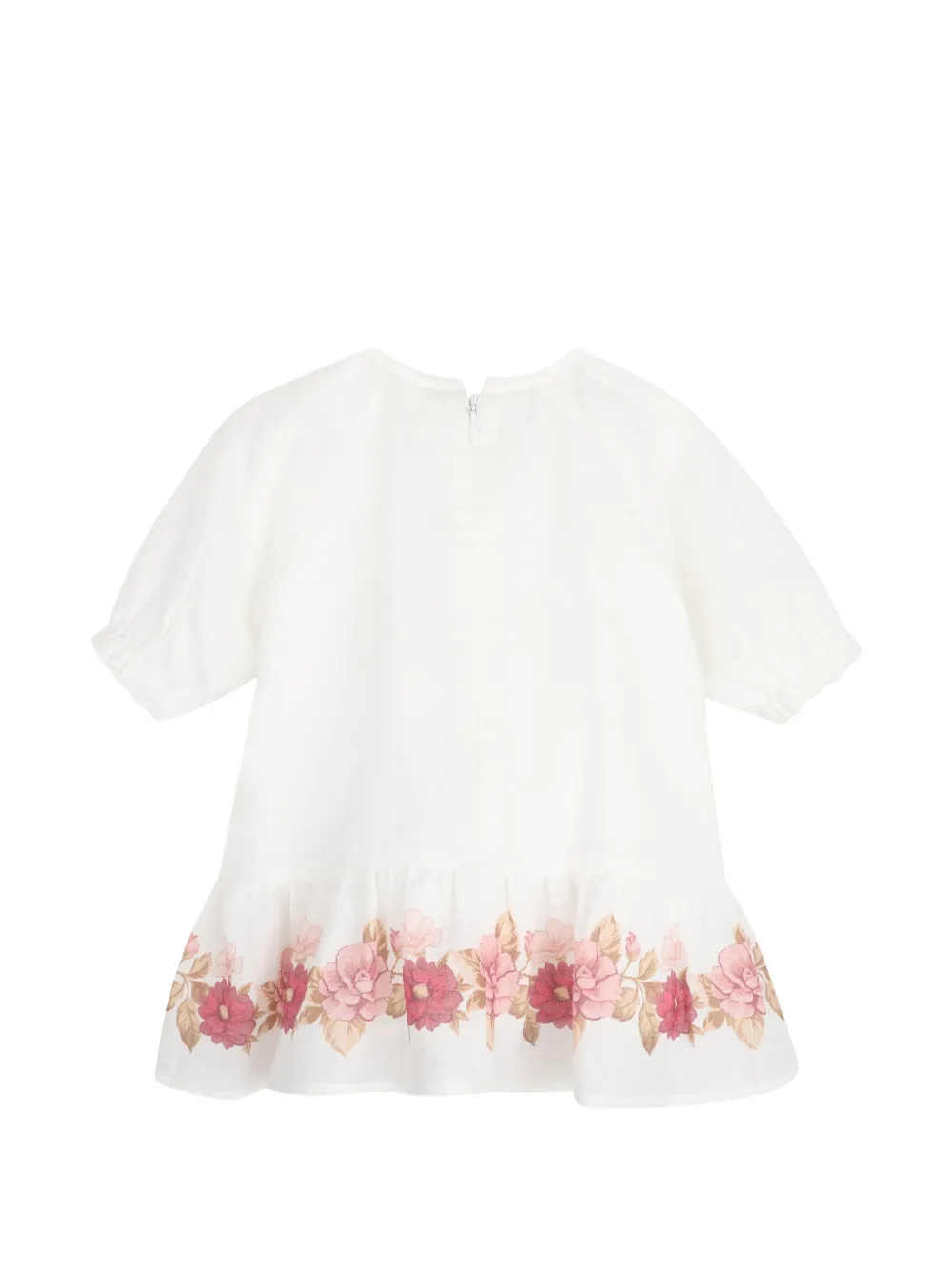 Chloé Kids Jurkset met ruches en bloemen-print Wit