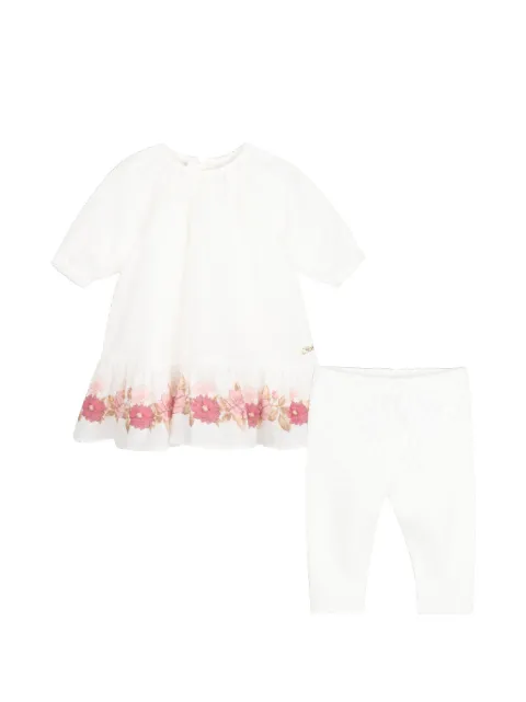 Chloé Kids Gerüschtes Kleid mit Blumenprint