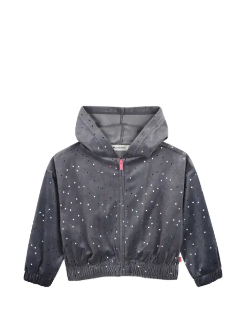 Billieblush sequin-embellished velvet hoodie