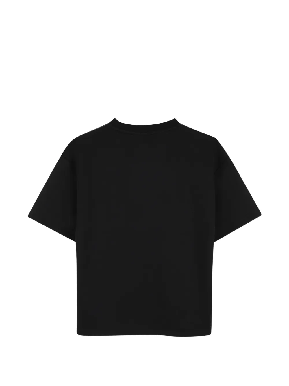 BOSS Kidswear T-shirt met diagonale streep en logo-print Zwart