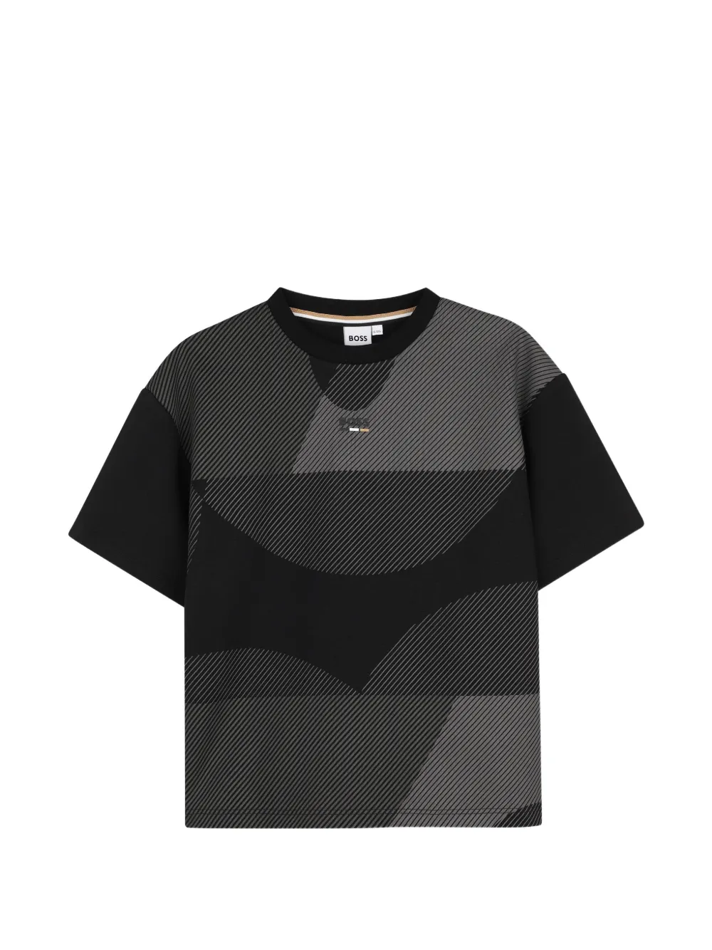 BOSS Kidswear T-shirt a righe - Nero