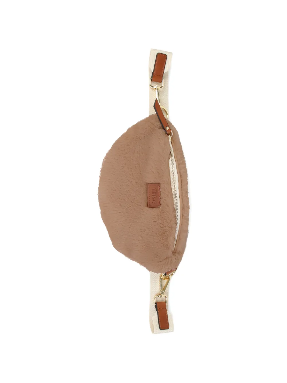 Chloé Kids Heuptas van imitatiebont Beige