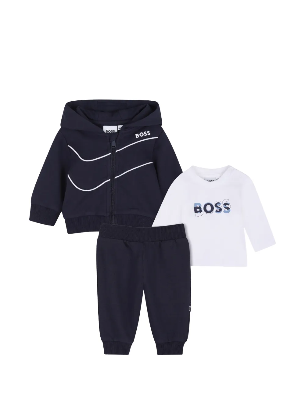 BOSS Kidswear Tuta sportiva con logo - Blu