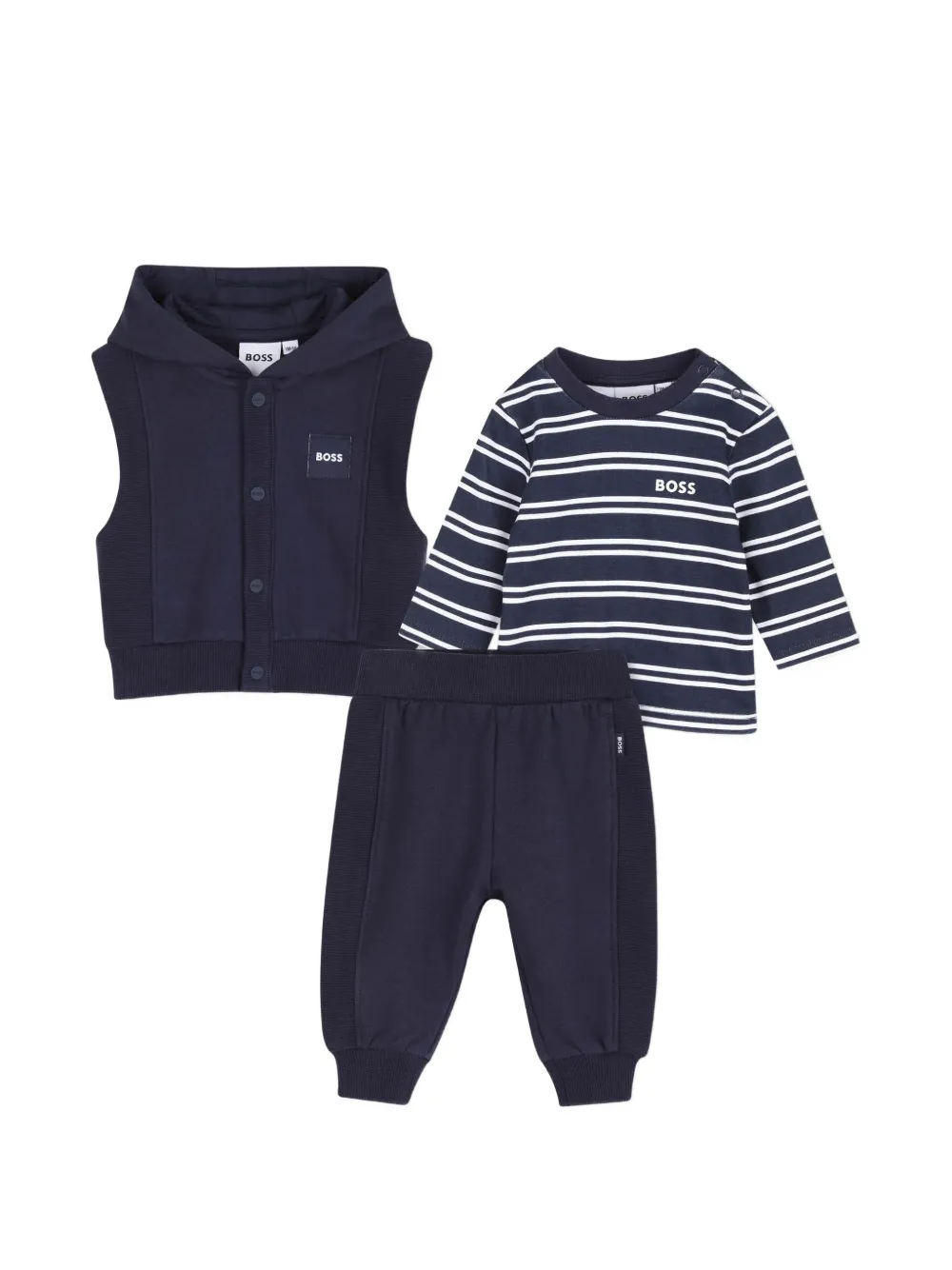 BOSS Kidswear Tuta sportiva con cappuccio - Blu
