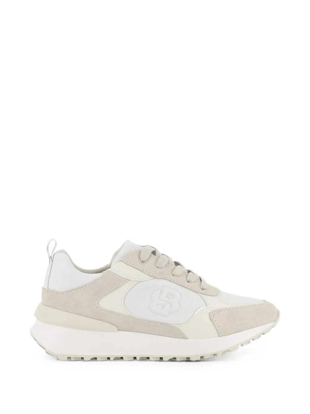 BOSS Kidswear logo-patch panelled sneakers Beige