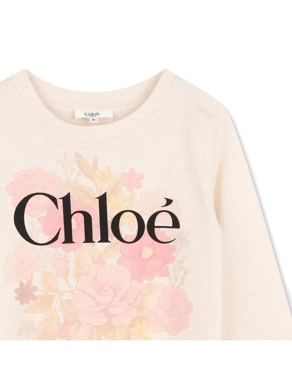 Chloé Kids T-shirt met bloemenprint Roze