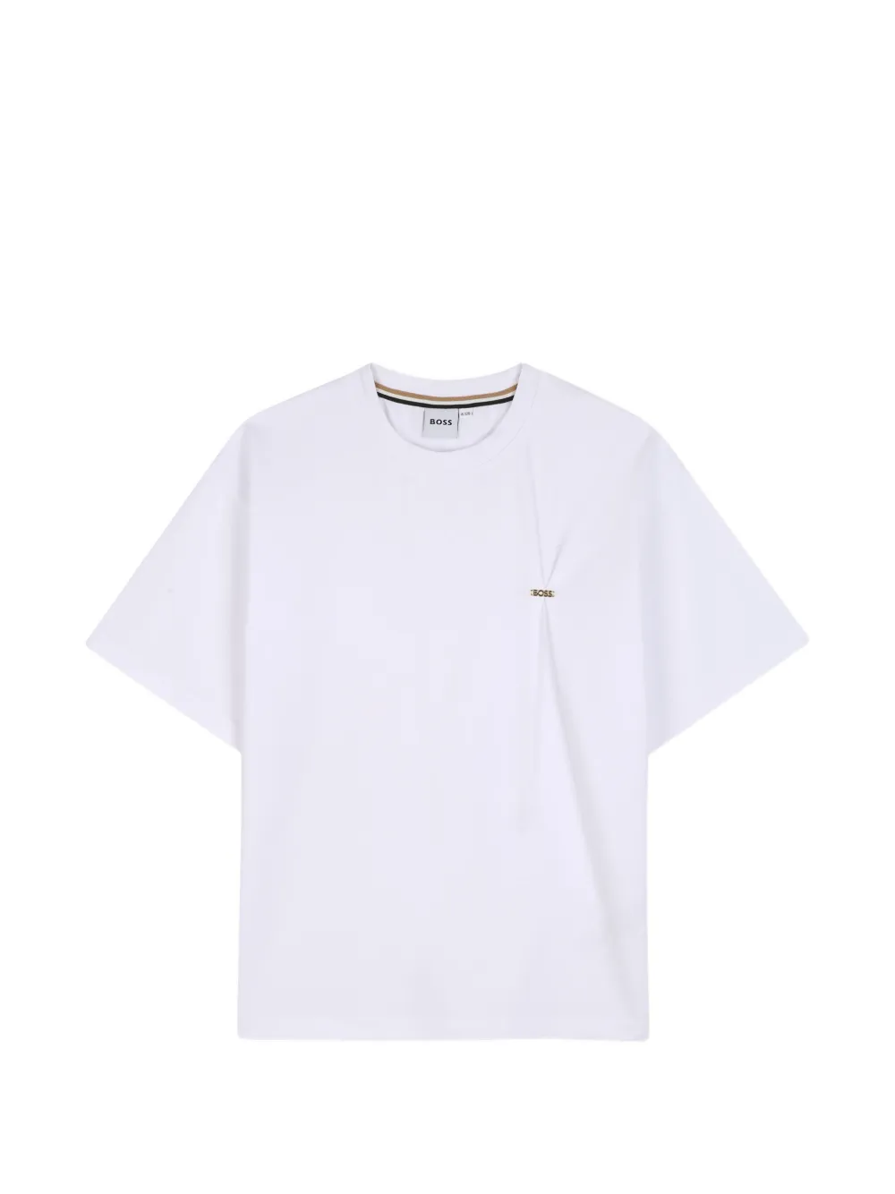 BOSS Kidswear T-shirt con placca logo - Bianco