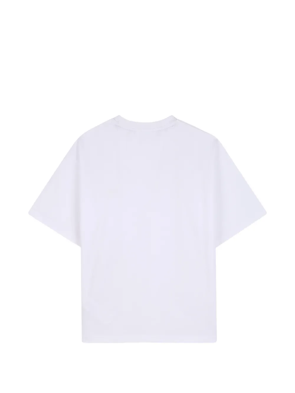 BOSS Kidswear Geplooid T-shirt met logoplakkaat Wit
