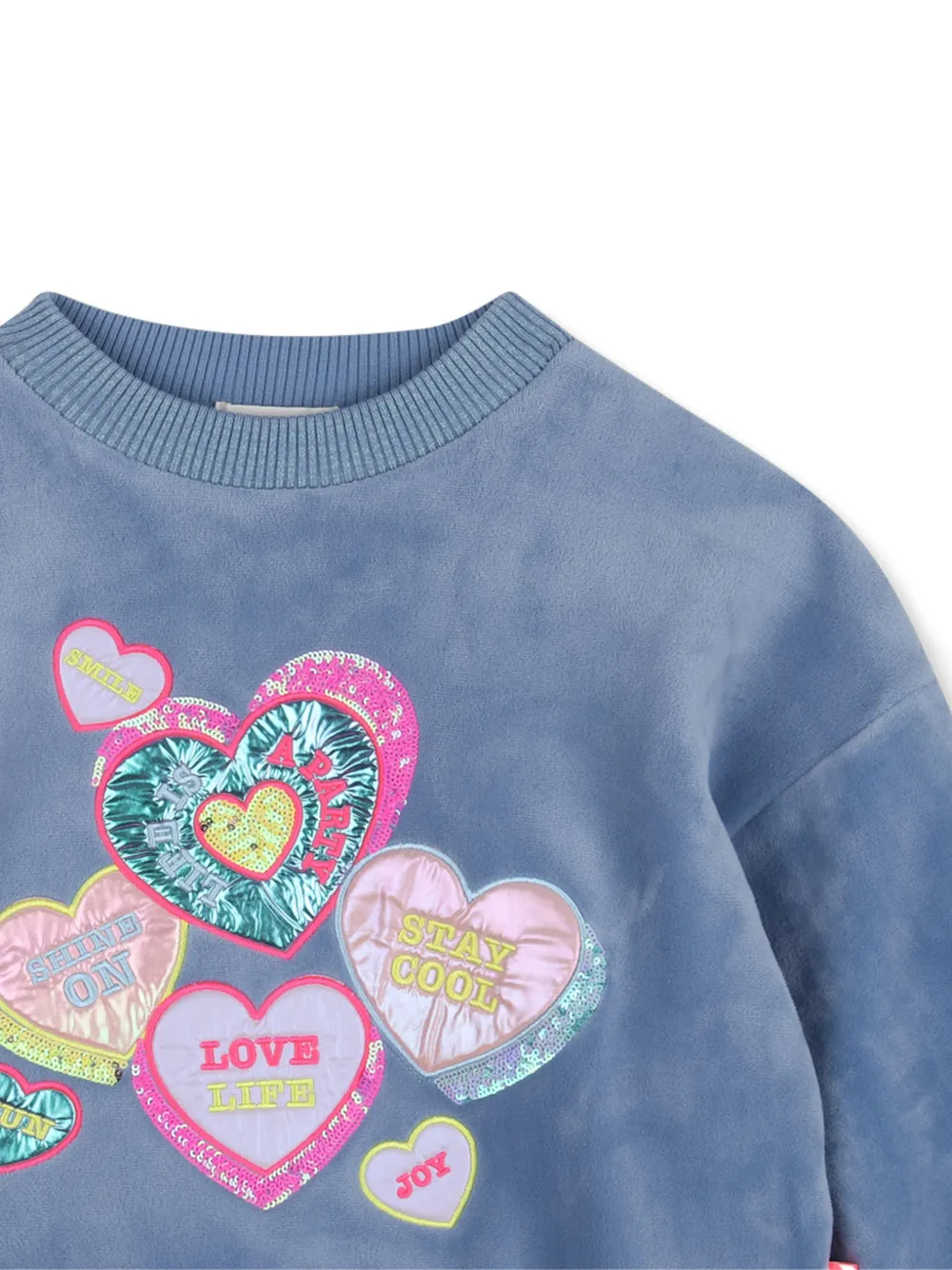 Billieblush Trui verfraaid met pailletten en hartpatch Blauw