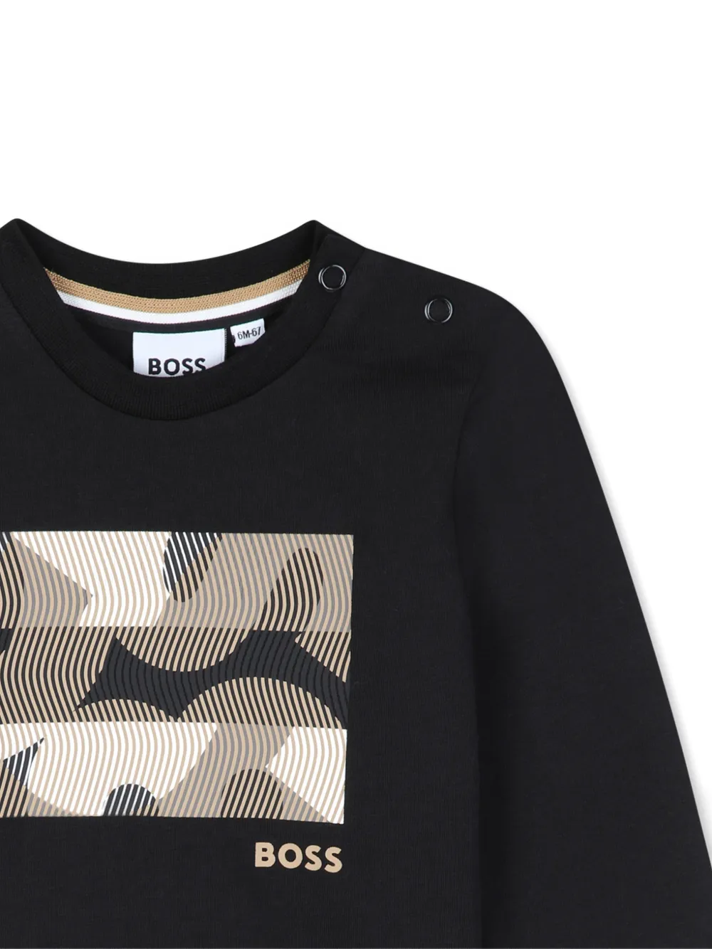 BOSS Kidswear T-shirt met grafische print Zwart