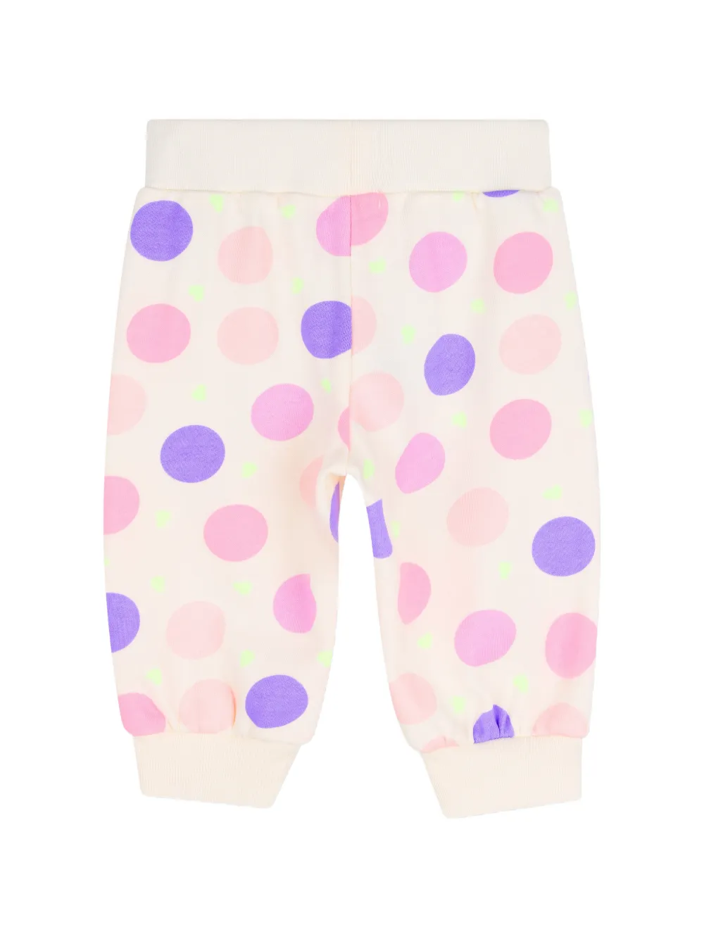 Billieblush Katoenen trainingsbroek met stippen Beige