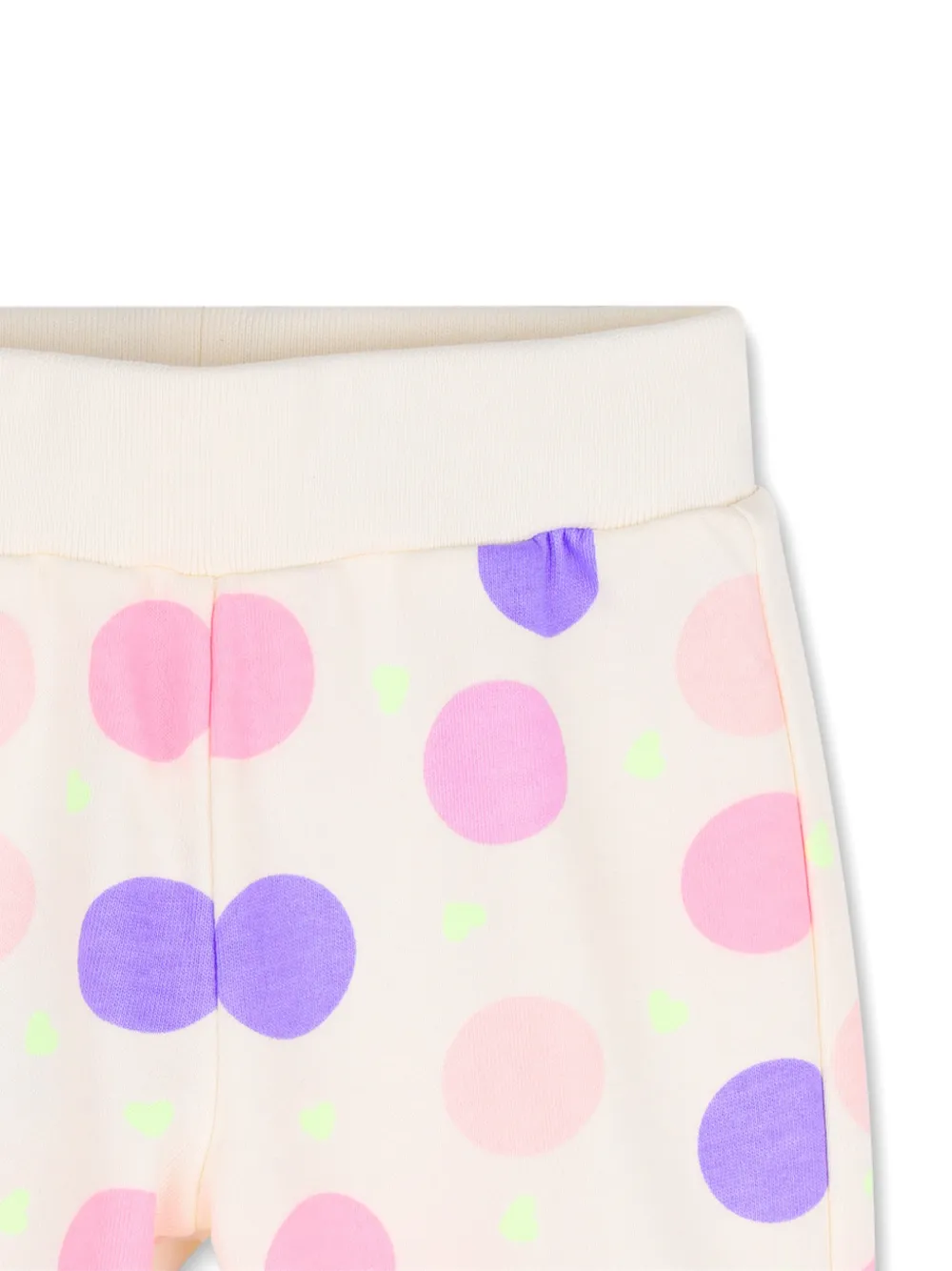 Billieblush Katoenen trainingsbroek met stippen Beige