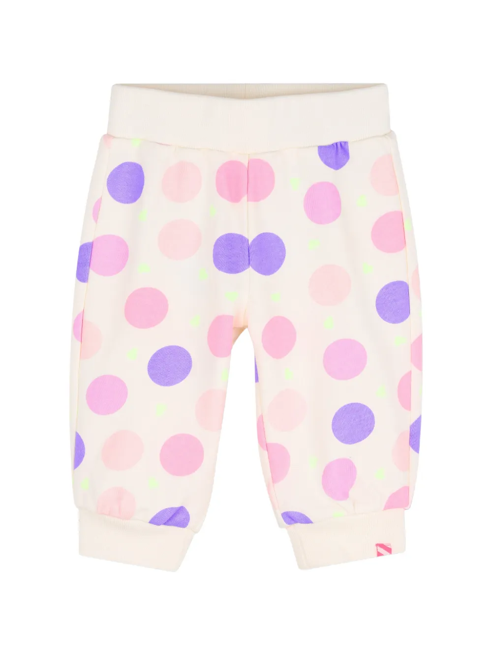 Billieblush Katoenen trainingsbroek met stippen Beige