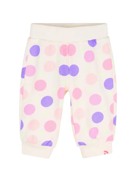 Billieblush polka-dot cotton track pants