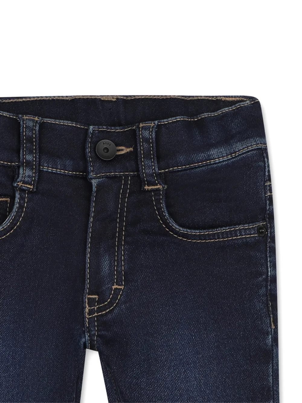 BOSS Kidswear Jeans met logopatch Blauw