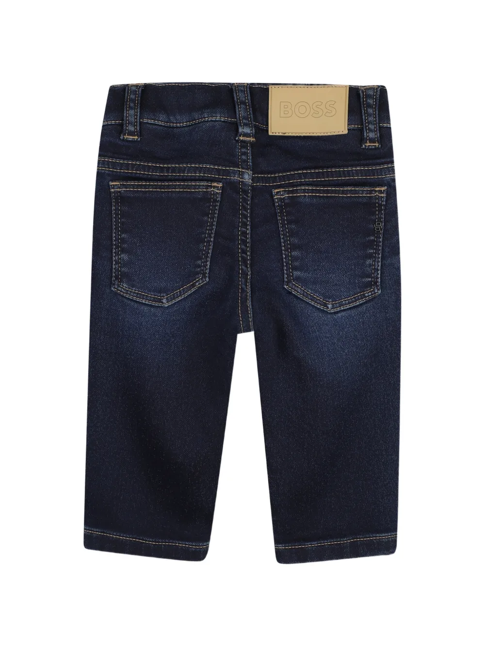 BOSS Kidswear Jeans met logopatch Blauw