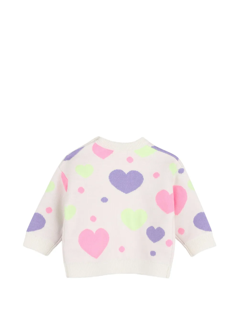 Billieblush Gebreide trui en broek met hart-intarsia Beige