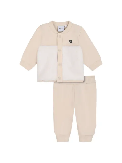 BOSS Kidswear fur panel tracksuit set