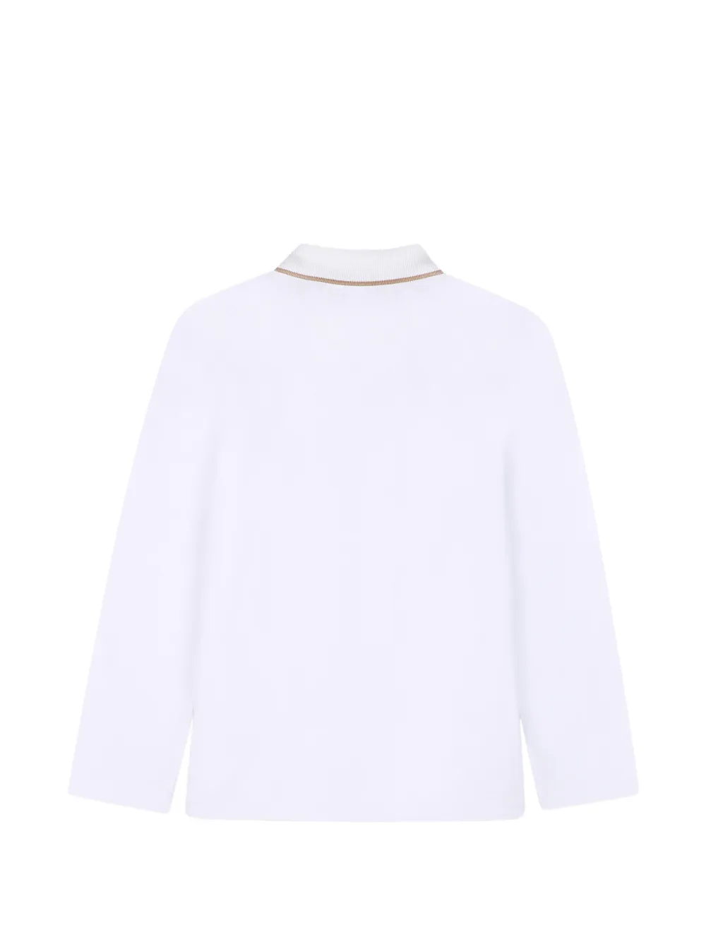 BOSS Kidswear Poloshirt met contrasterende afwerking Wit