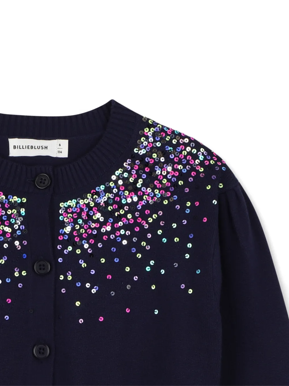 Billieblush Vest verfraaid met pailletten en pofmouwen Blauw