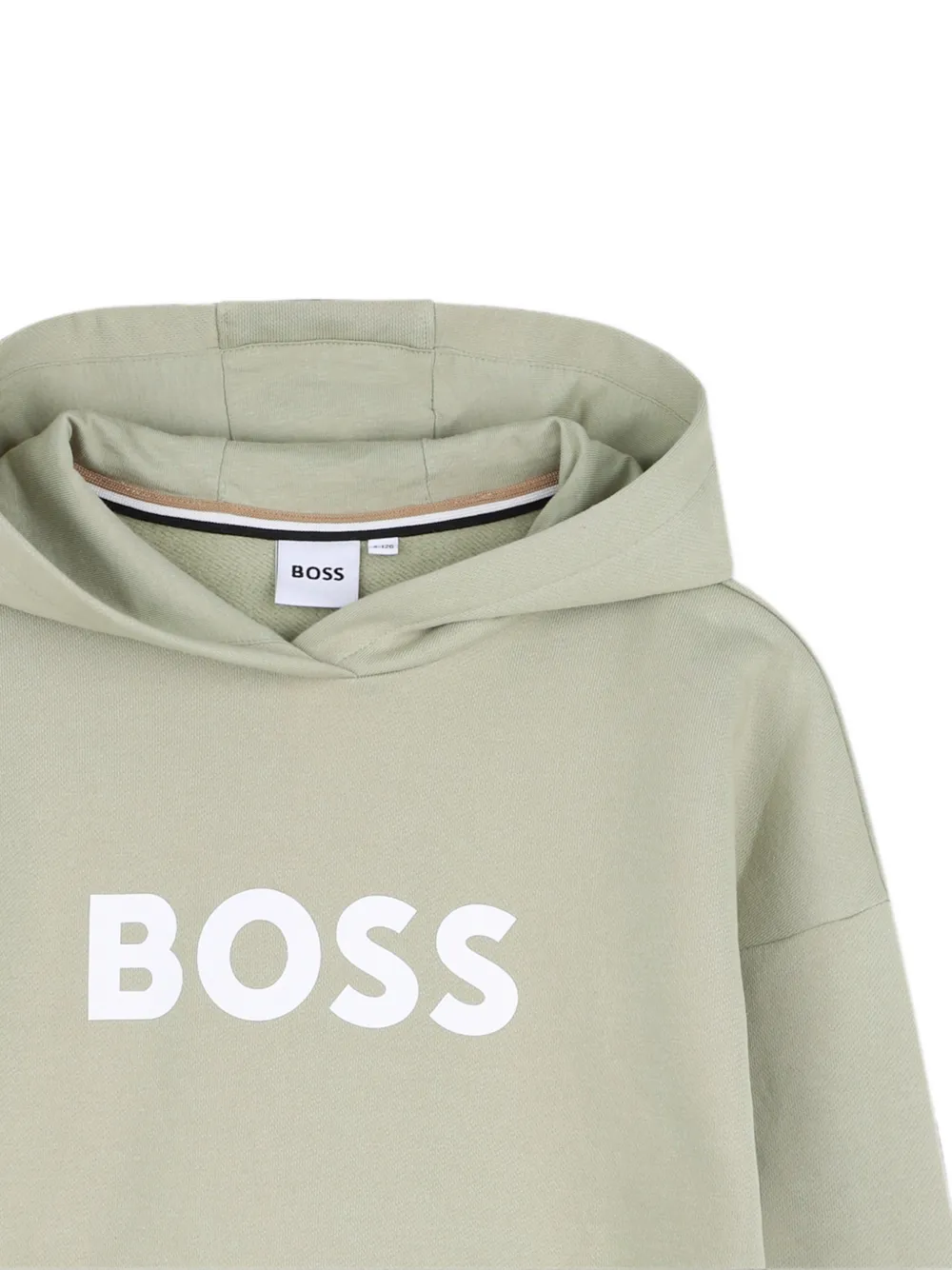 BOSS Kidswear logo-print hoodie Groen