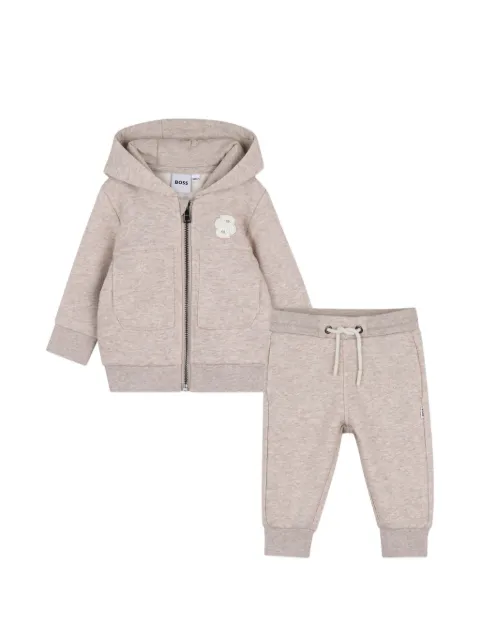 BOSS Kidswear logo-patch hoodie trousers set