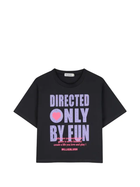 Billieblush Camiseta com slogan e cristais