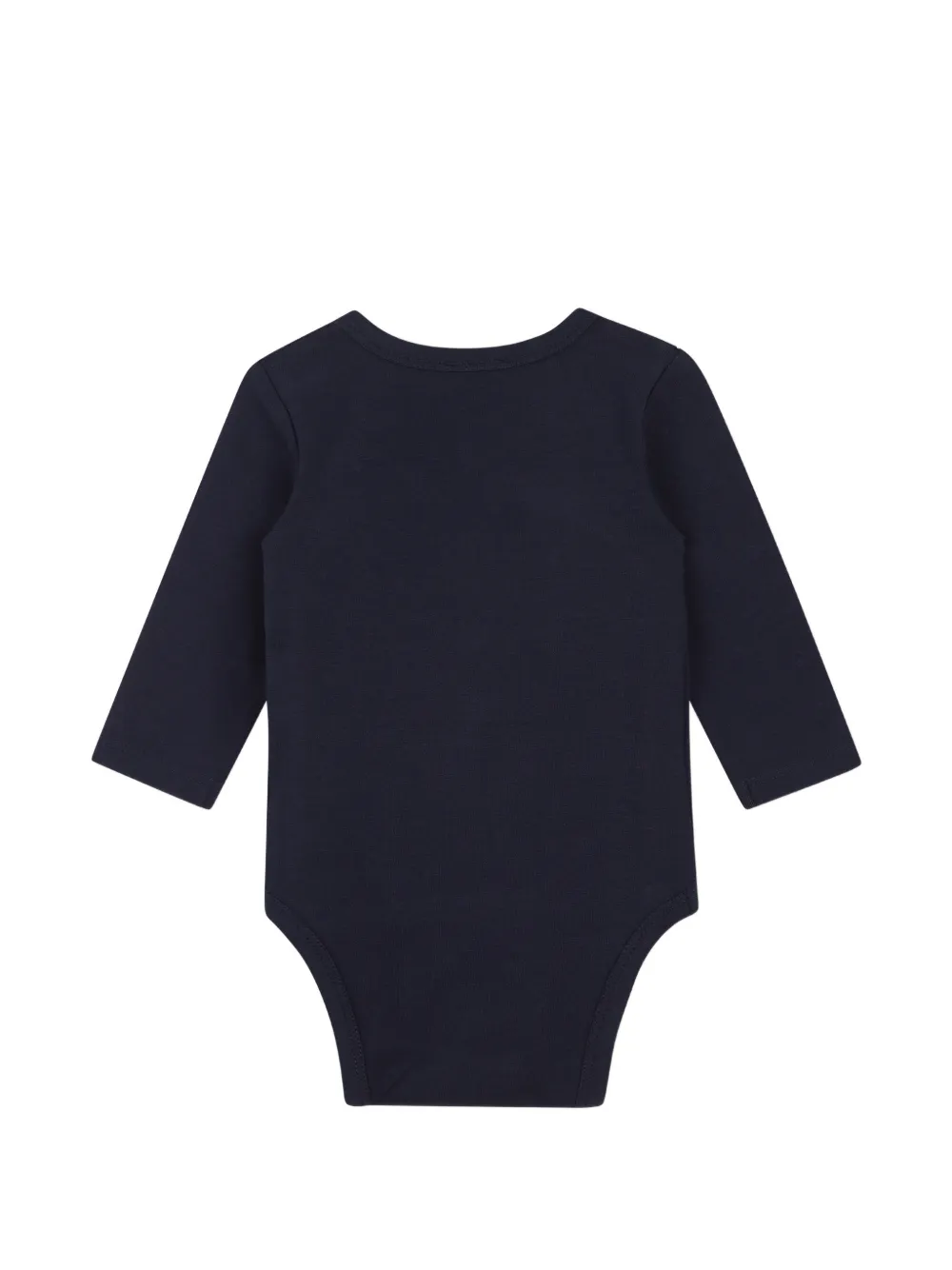 BOSS Kidswear Vijf rompers met logo-print en wikkel-design Blauw