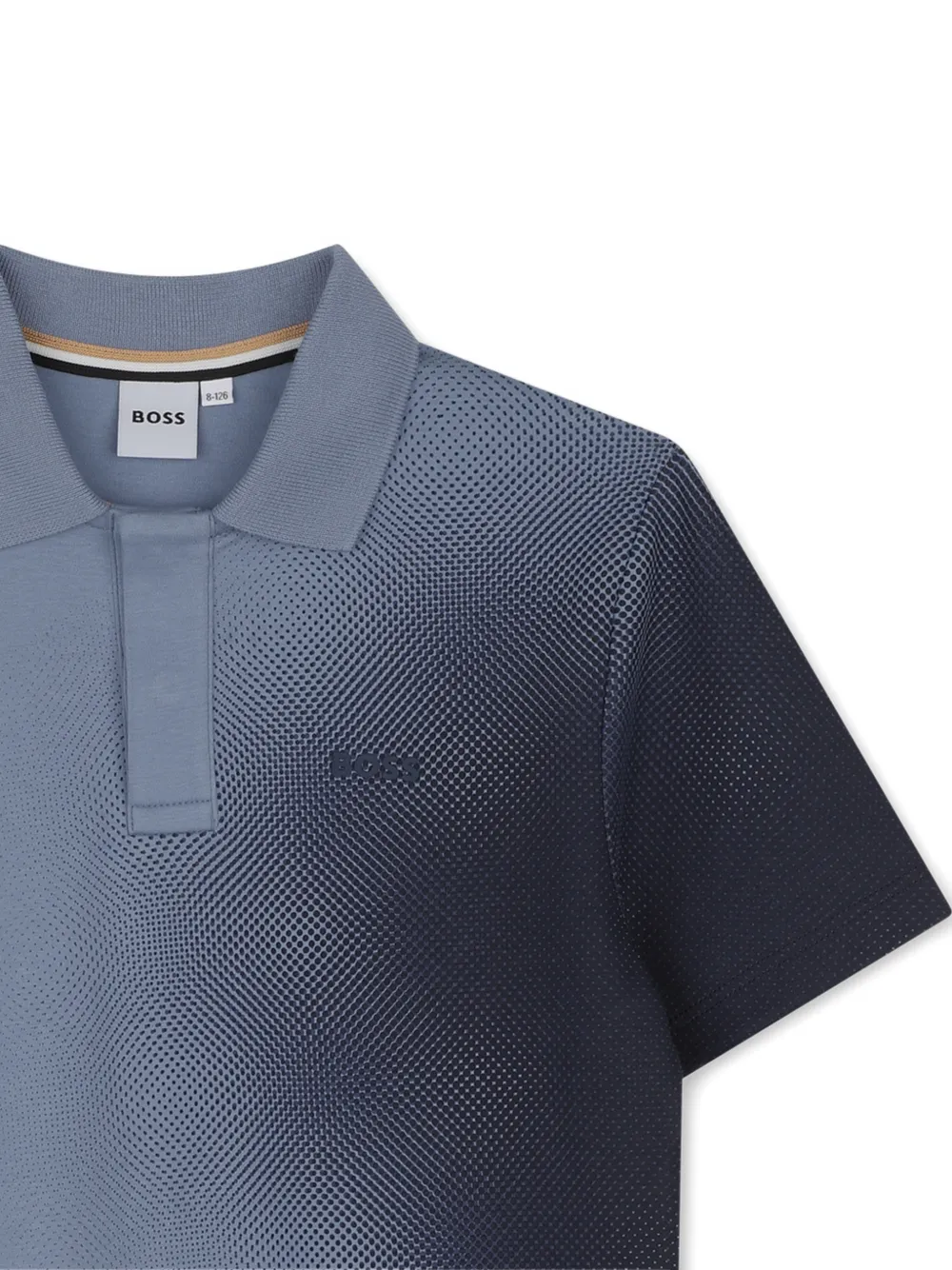 BOSS Kidswear Poloshirt met kleurverloop Blauw