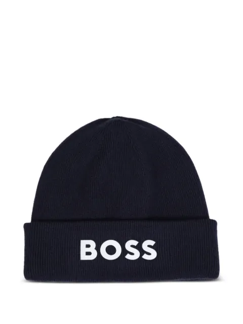 BOSS Kidswear gorro con logo estampado
