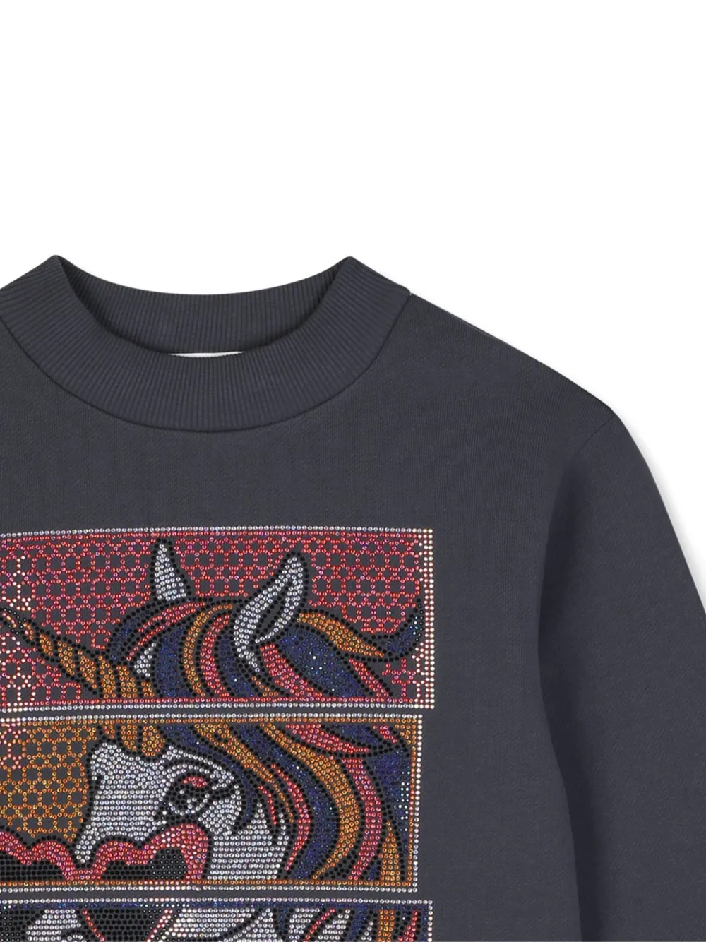 Billieblush Sweater verfraaid met stras en eenhoorn-print Grijs