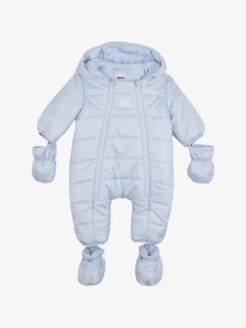 BOSS Kidswear quilted logo-print snowsuit