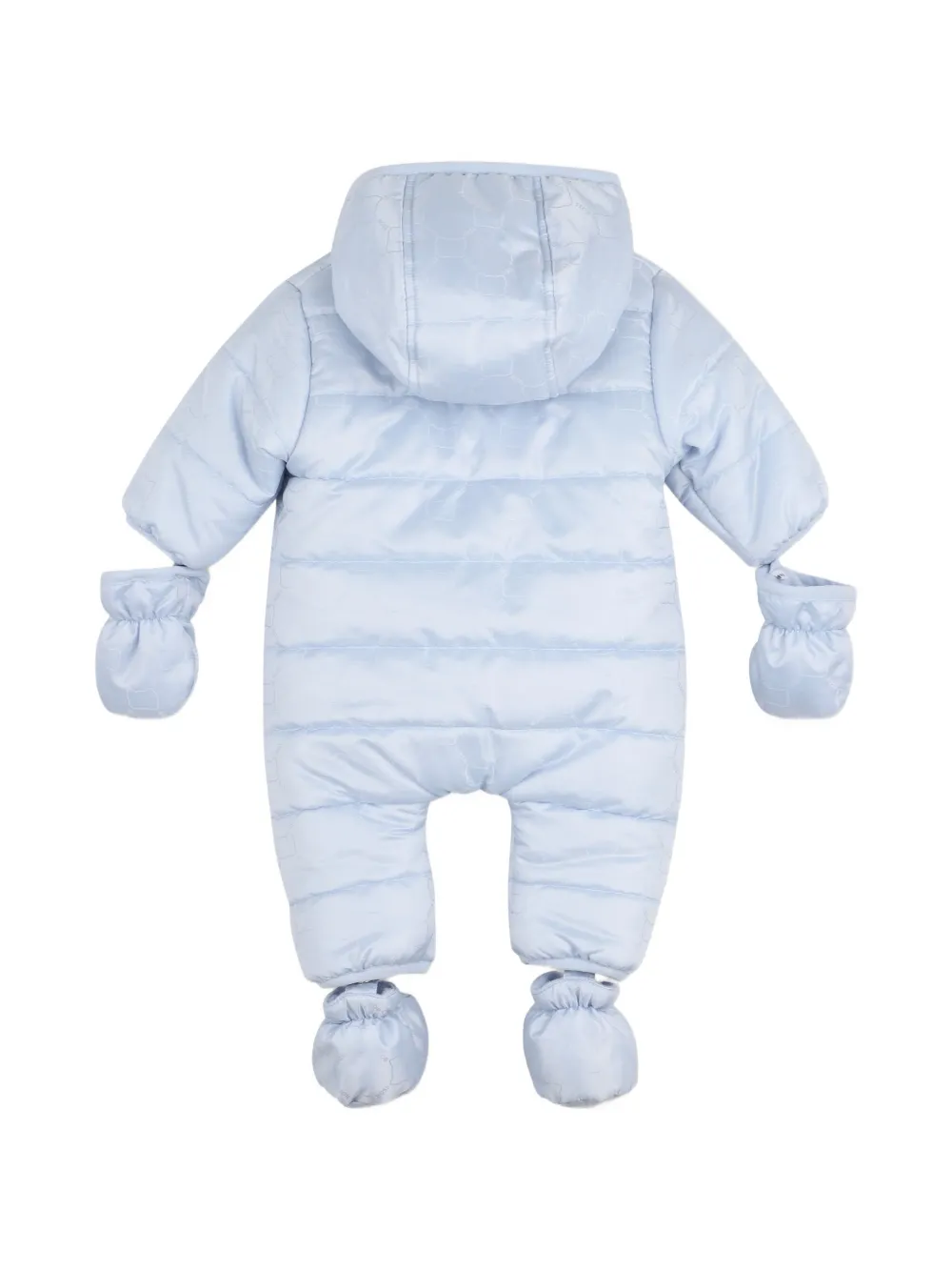 BOSS Kidswear Gewatteerd skipak met logo-print Blauw