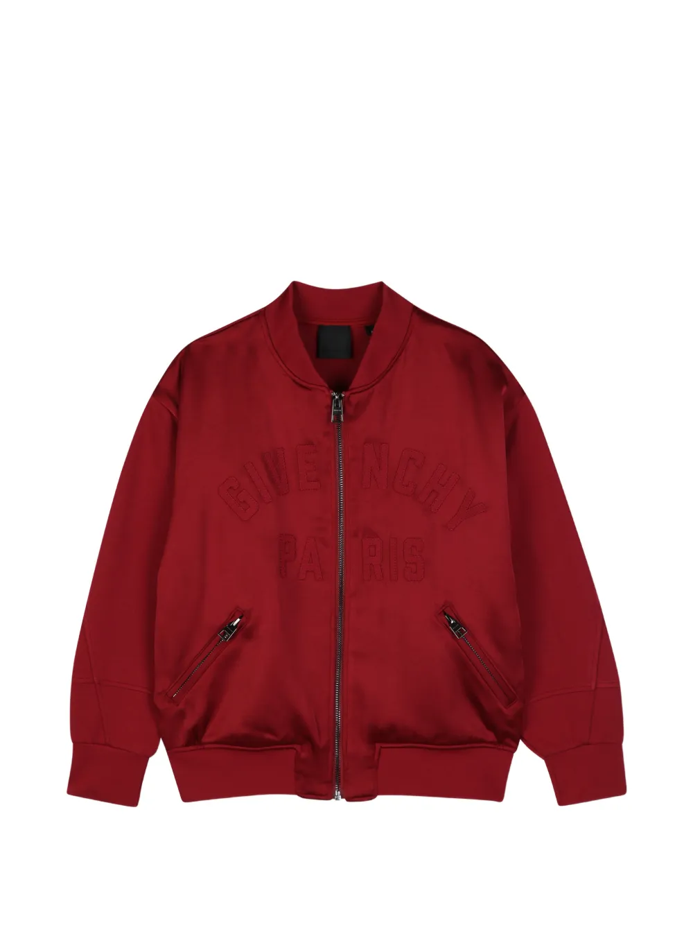 Givenchy Kids Bomberjacke mit Logo-Stickerei - Rot