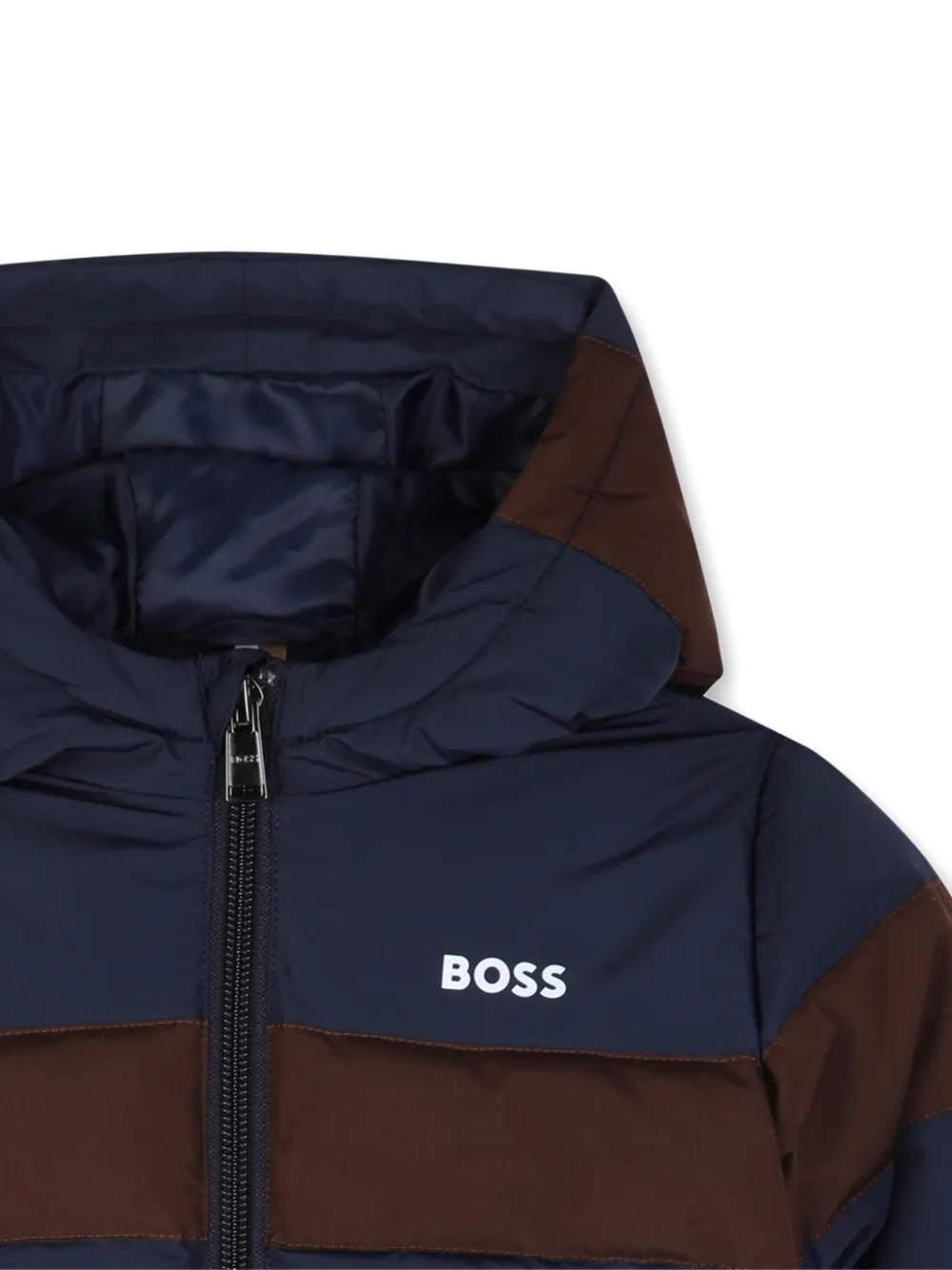 BOSS Kidswear Gestreept jack Blauw