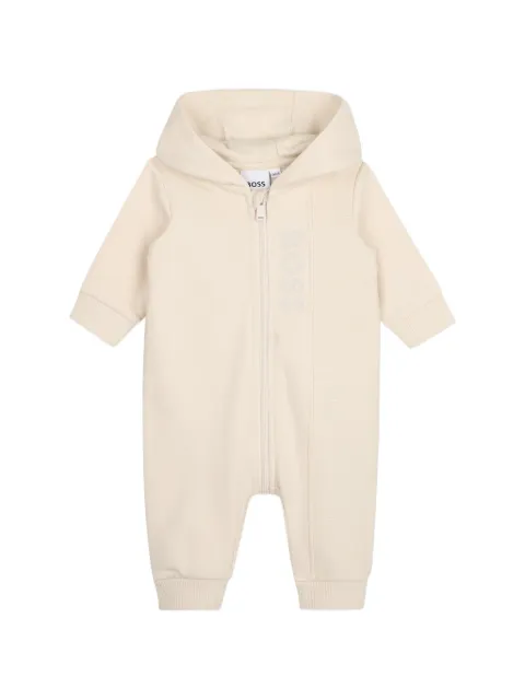 BOSS Kidswear logo-print zip-up jumpsuit