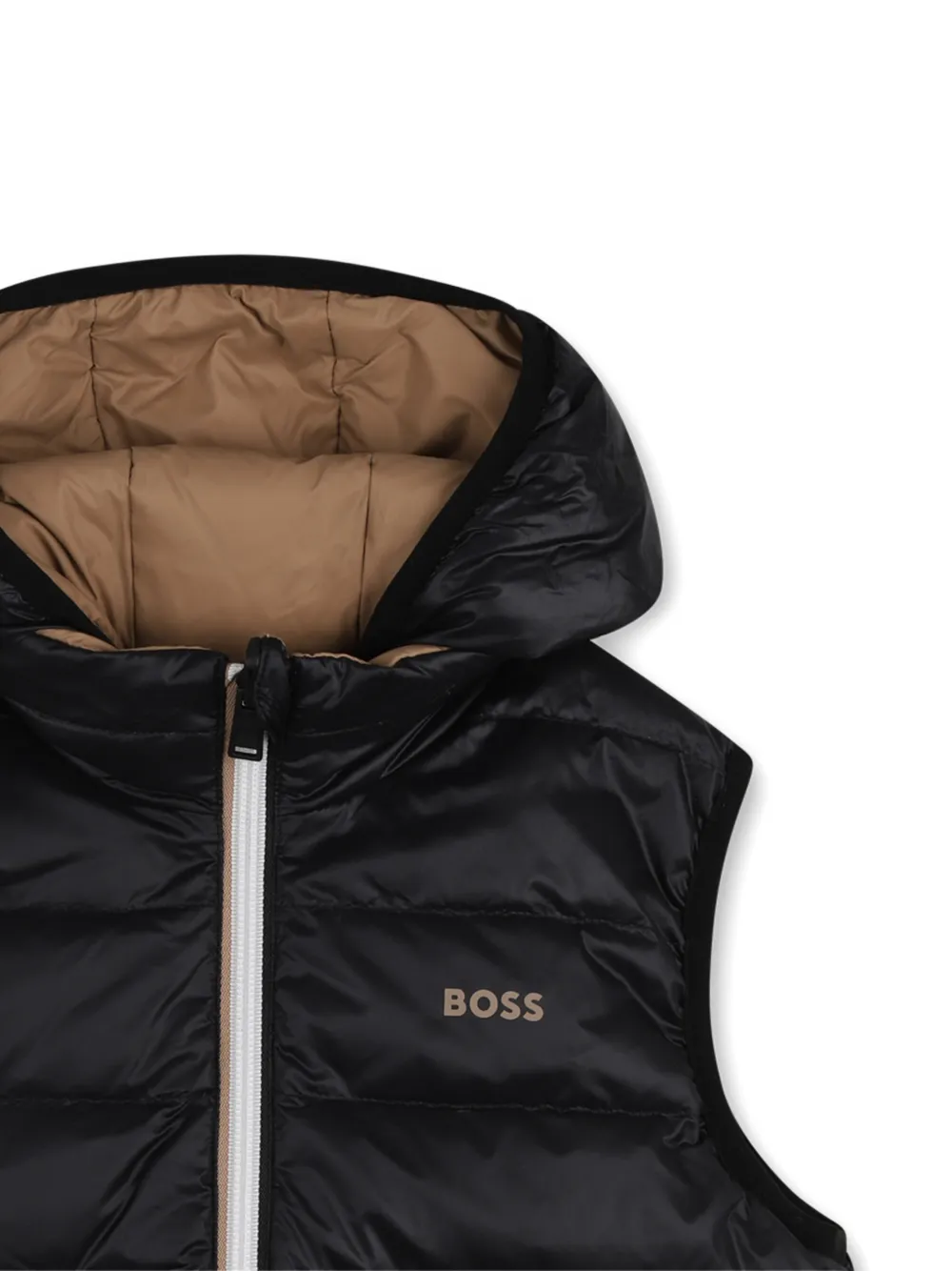 BOSS Kidswear Omkeerbare bodywarmer Zwart