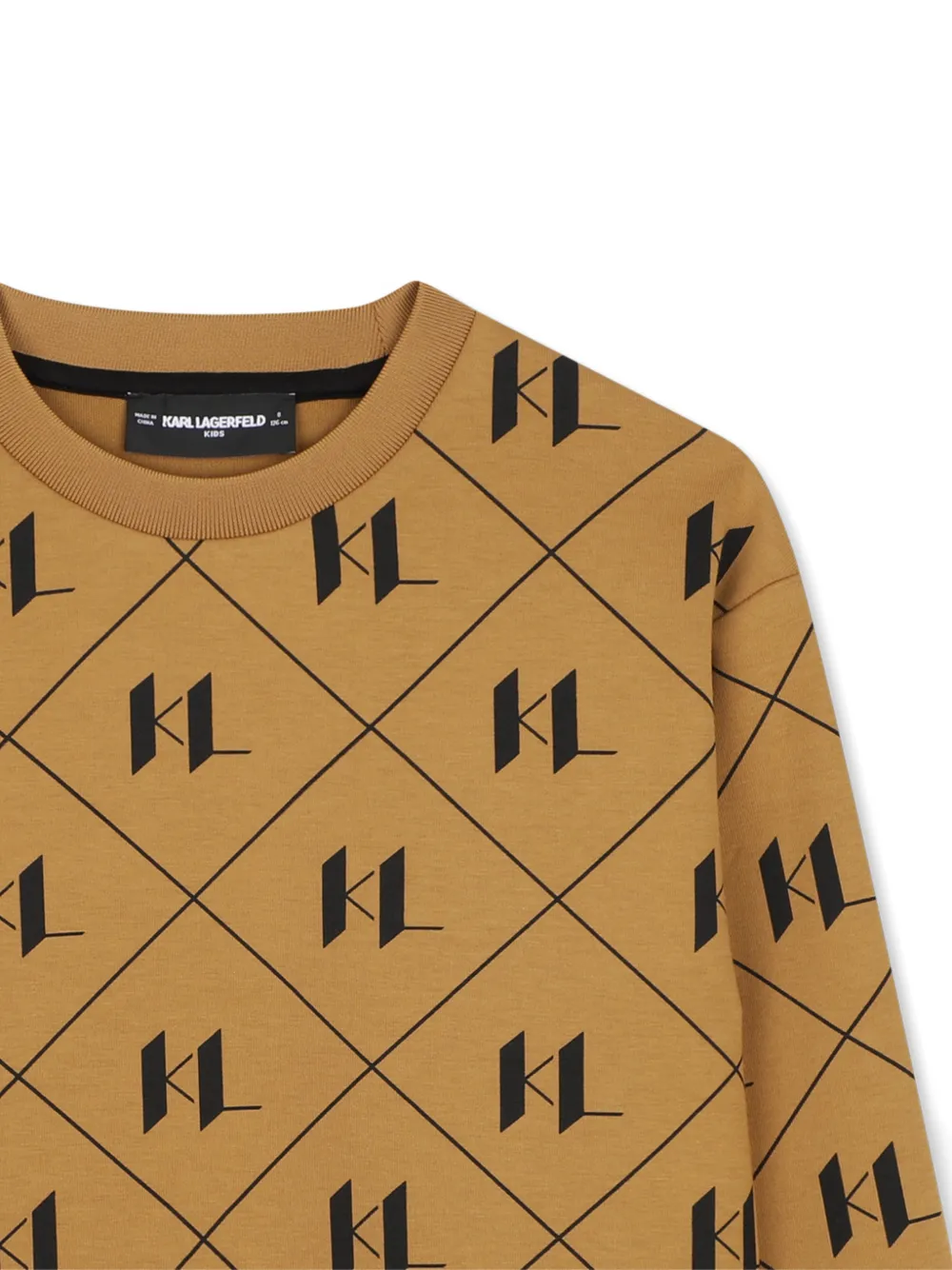 Karl Lagerfeld Kids Sweater met logo-monogram Beige