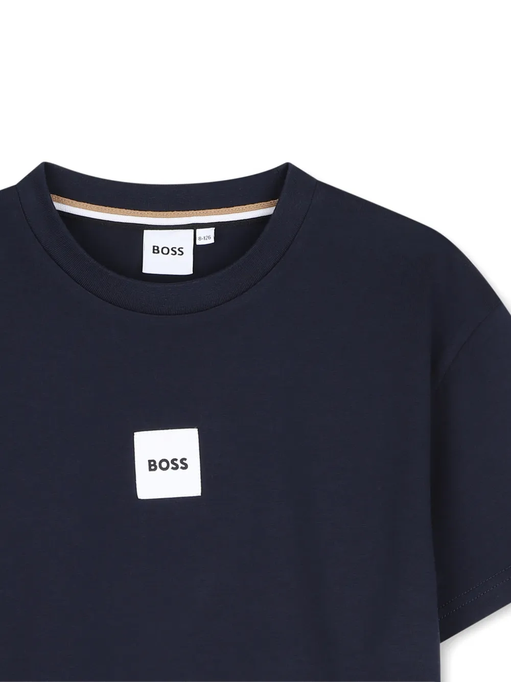BOSS Kidswear T-shirt met logopatch Blauw
