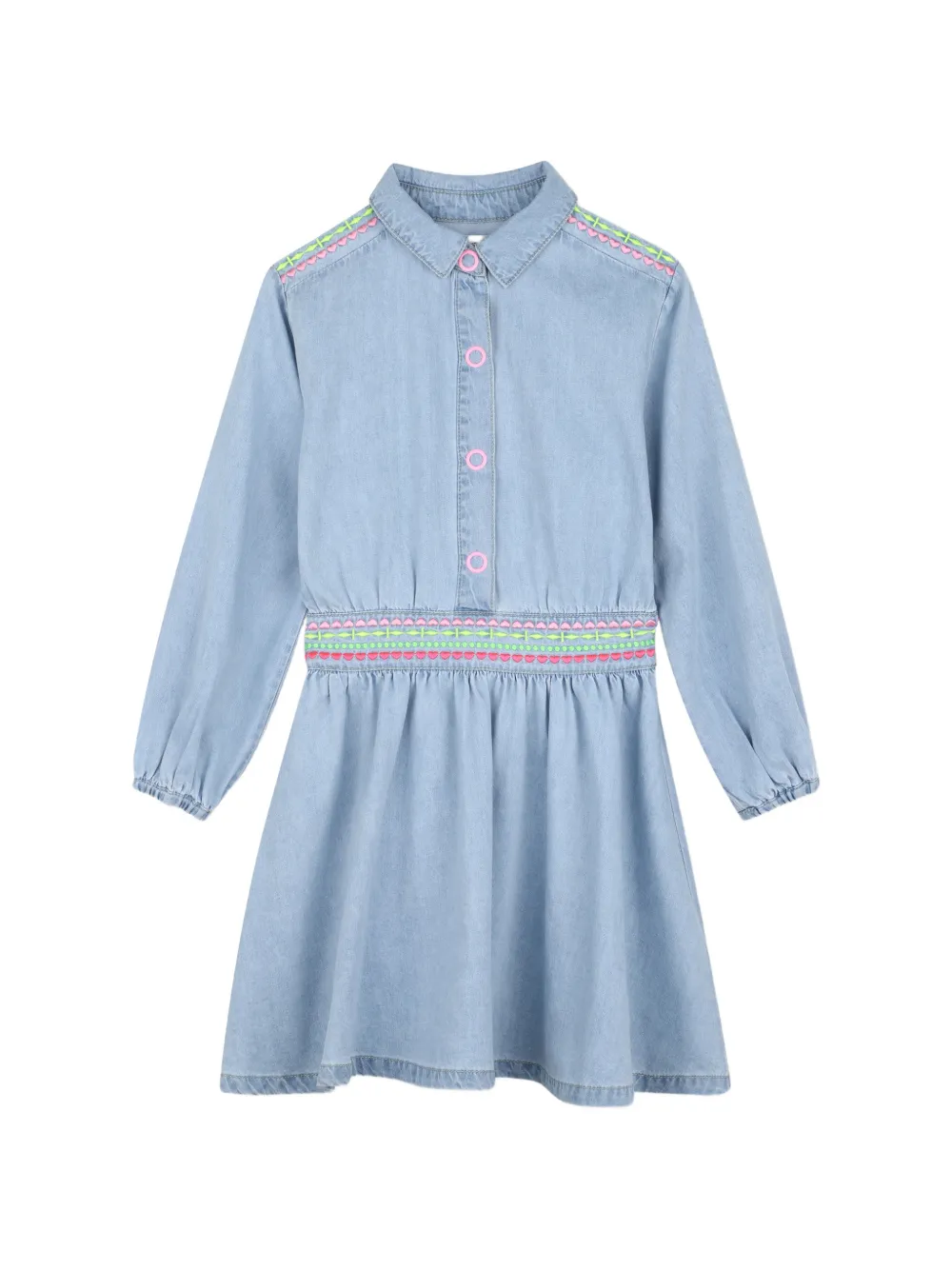 Billieblush Abito denim con ricamo in vita