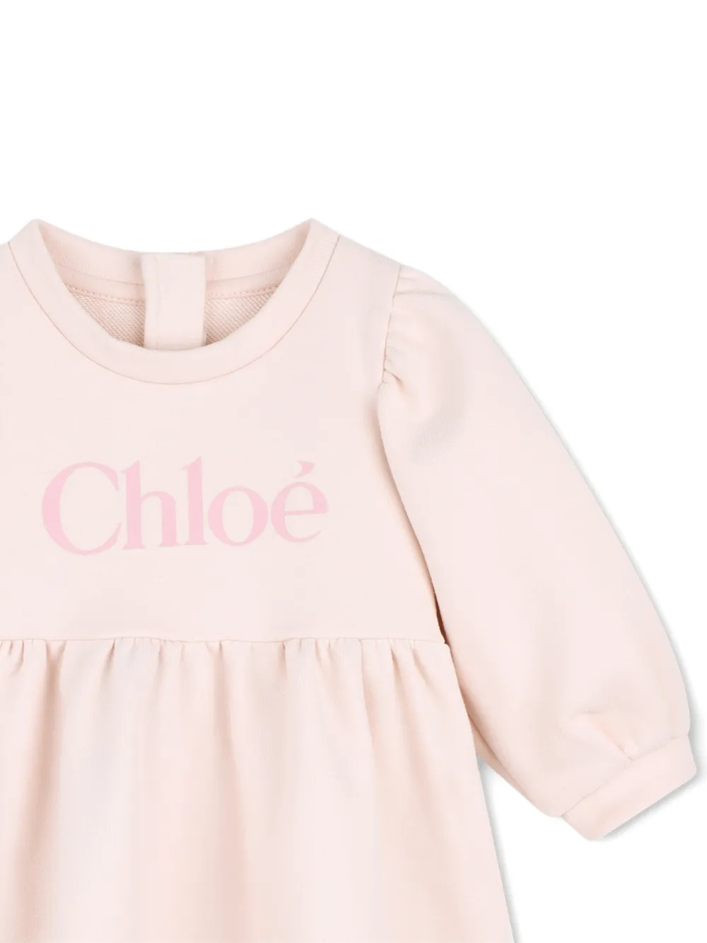 Chloé Kids Jurk met logoprint Roze
