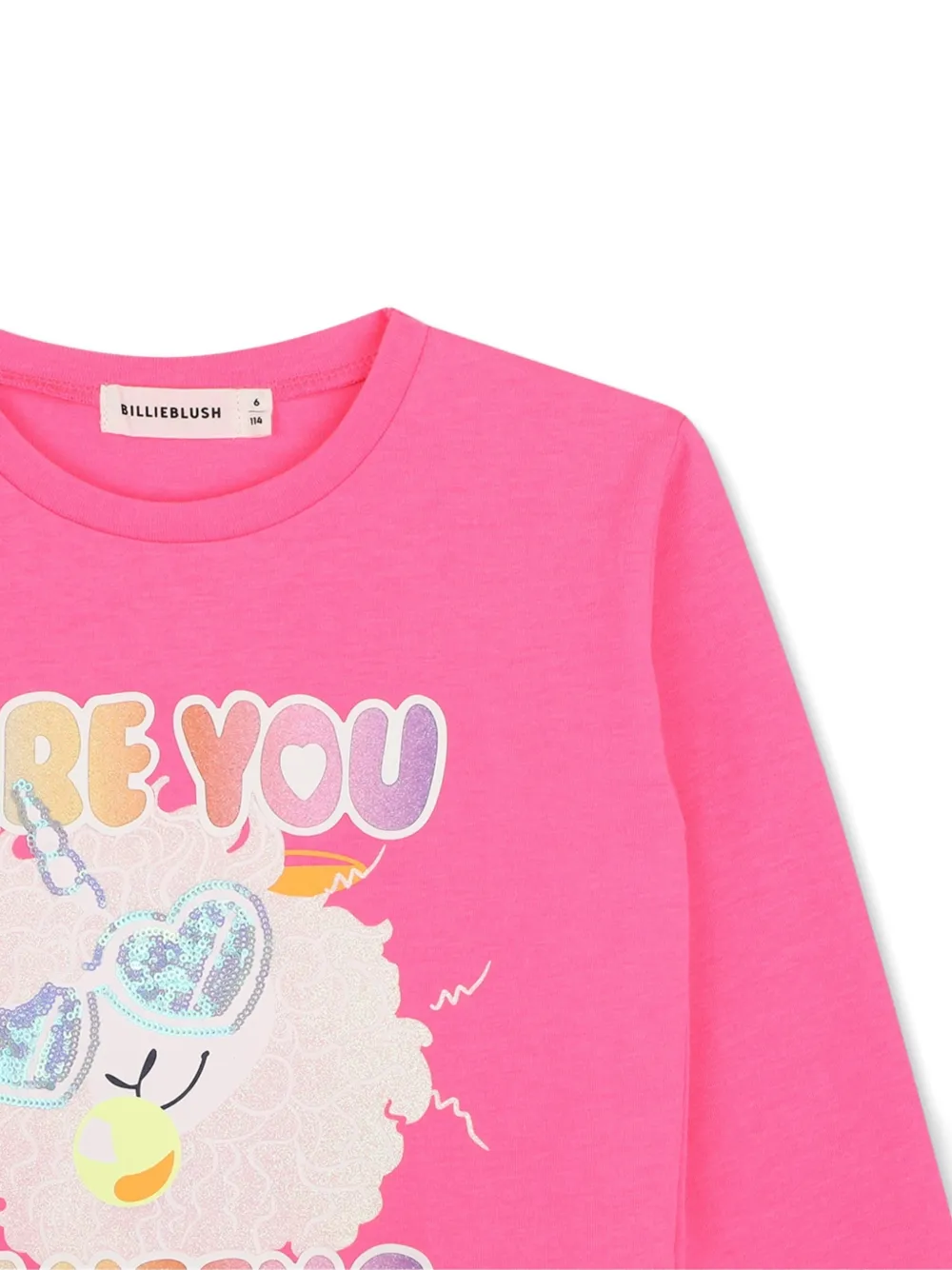 Billieblush T-shirt verfraaid met pailletten en grafische print Roze