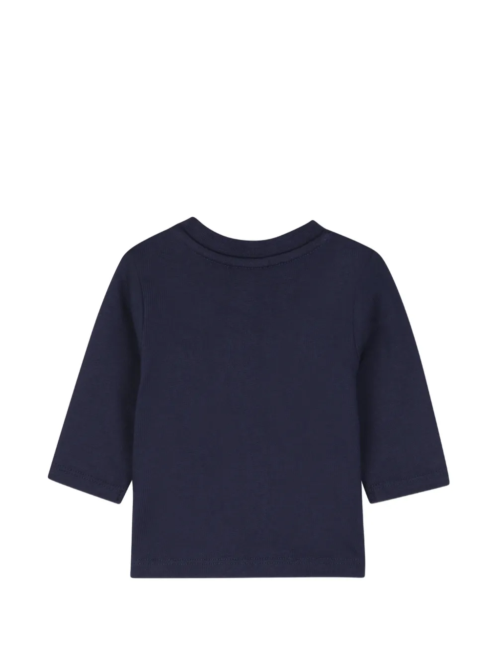 BOSS Kidswear Geruite katoenen tuinbroek en T-shirt Blauw